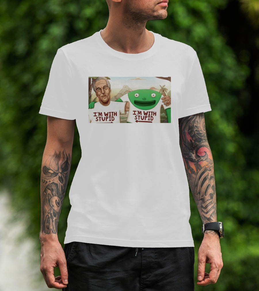 I'm With Stupid Frog Epstein Files T-Shirt