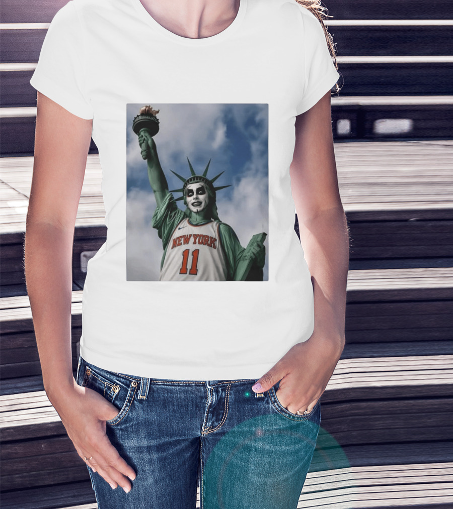 New York 11 Statue Of Liberty Joker Mashup T-Shirt