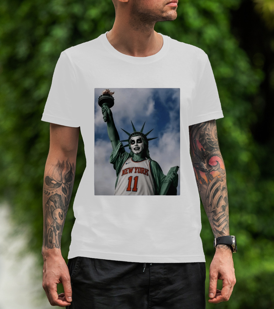 New York 11 Statue Of Liberty Joker Mashup T-Shirt