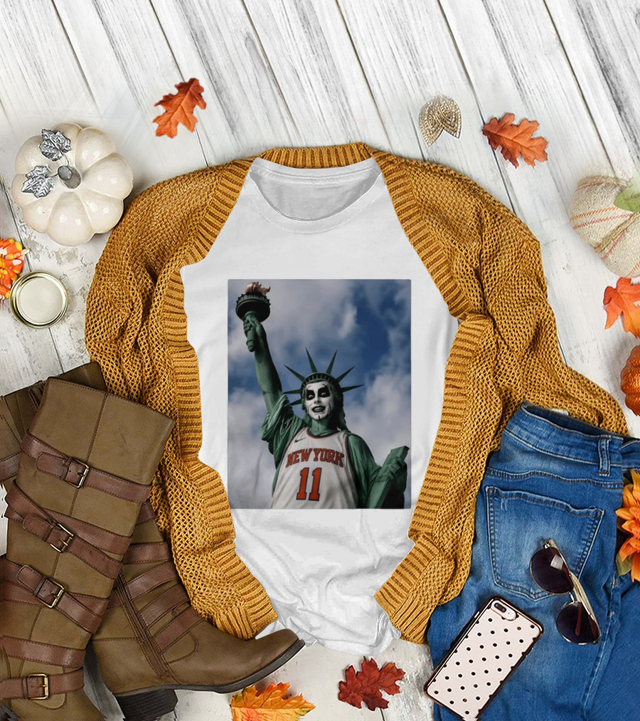 New York 11 Statue of Liberty Joker Mashup T-Shirt