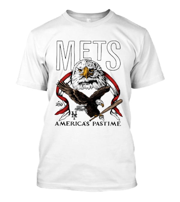 New York Mets America's Pastime 250th Anniversary Eagle And Bat T-Shirt