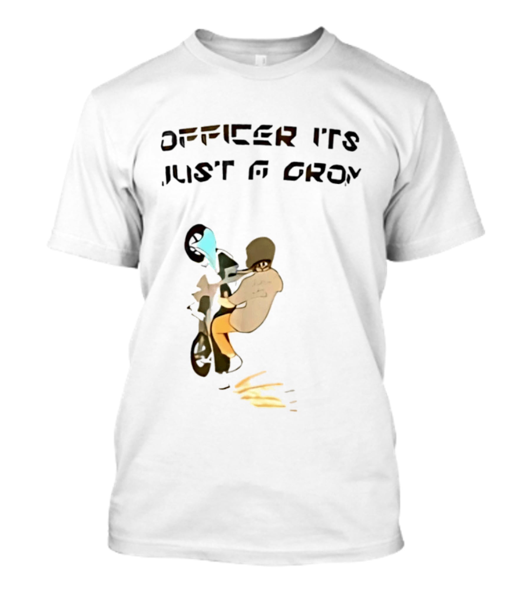 Officer It's Just A Grom Motorcycle Stunt Racing T-Shirt