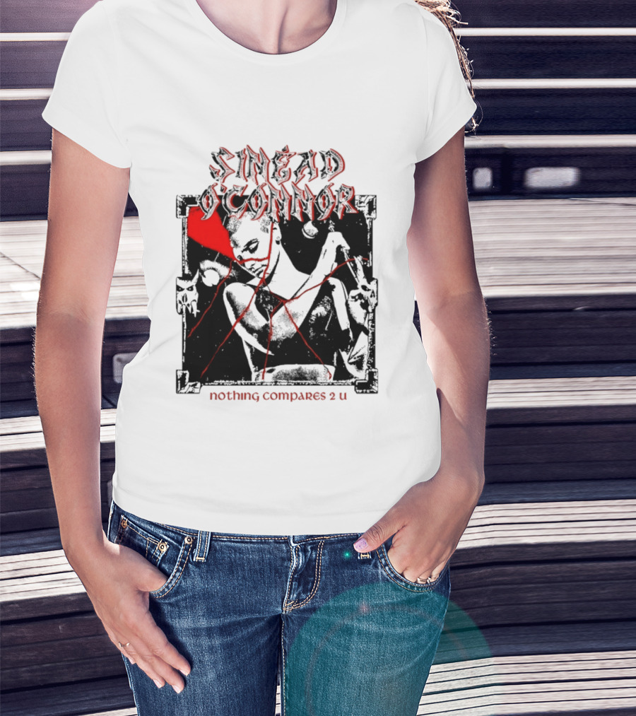 Sinead O'Connor Nothing Compares 2 U Abstract Red Grunge Aesthetic T-Shirt