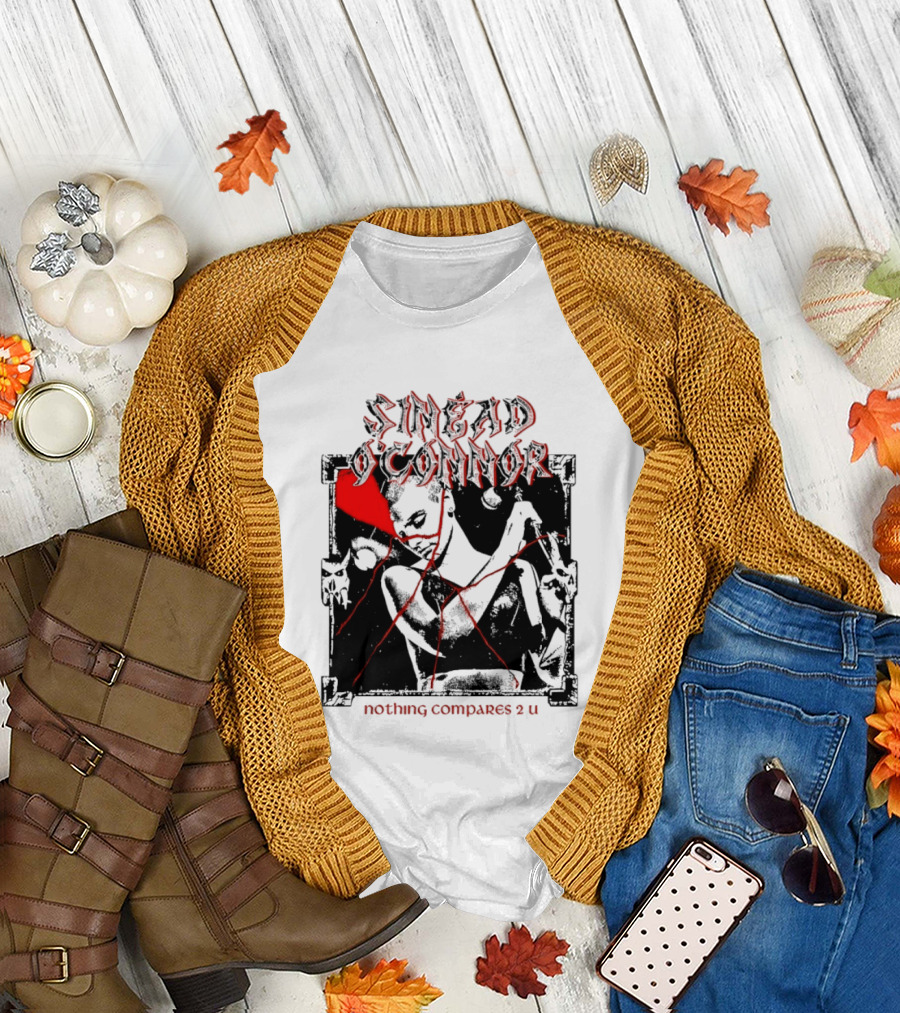 Sinead O'Connor Nothing Compares 2 U Abstract Red Grunge Aesthetic T-Shirt