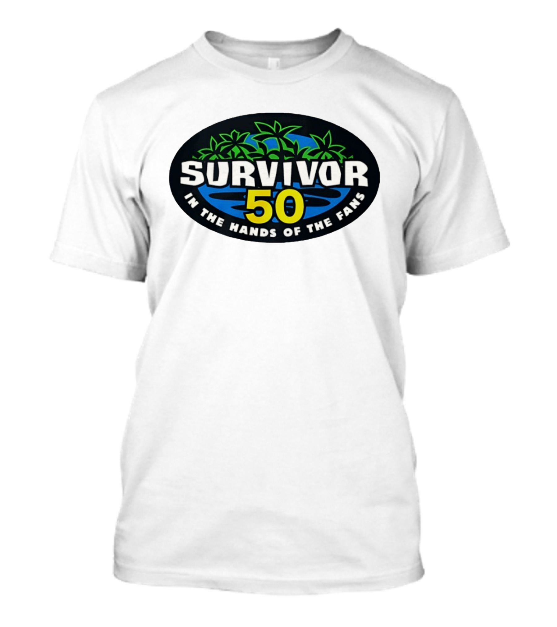 Survivor 50 In The Hands Of The Fans Island Palms Oval T-Shirt