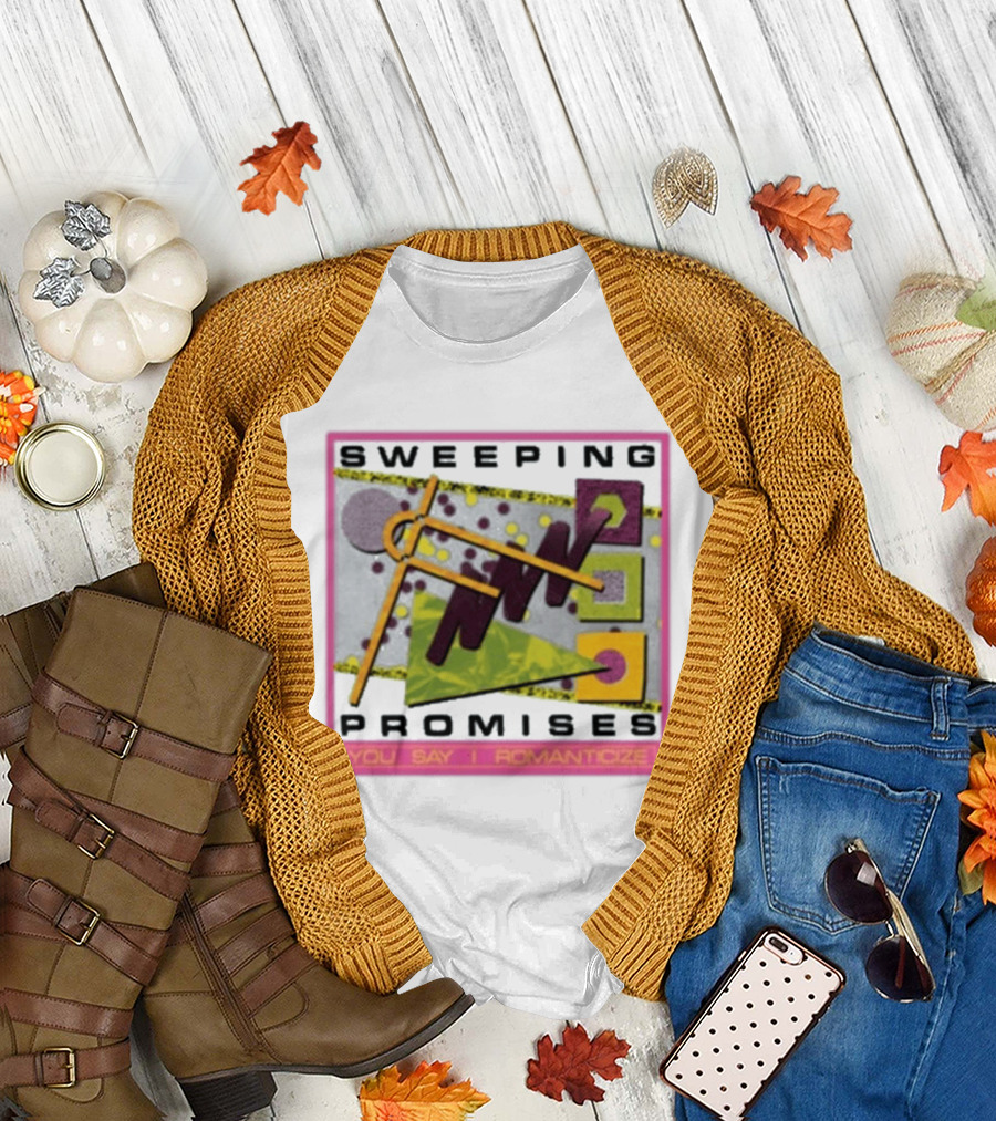 Sweeping Promises You Say I Romanticize Retro Abstract T-Shirt