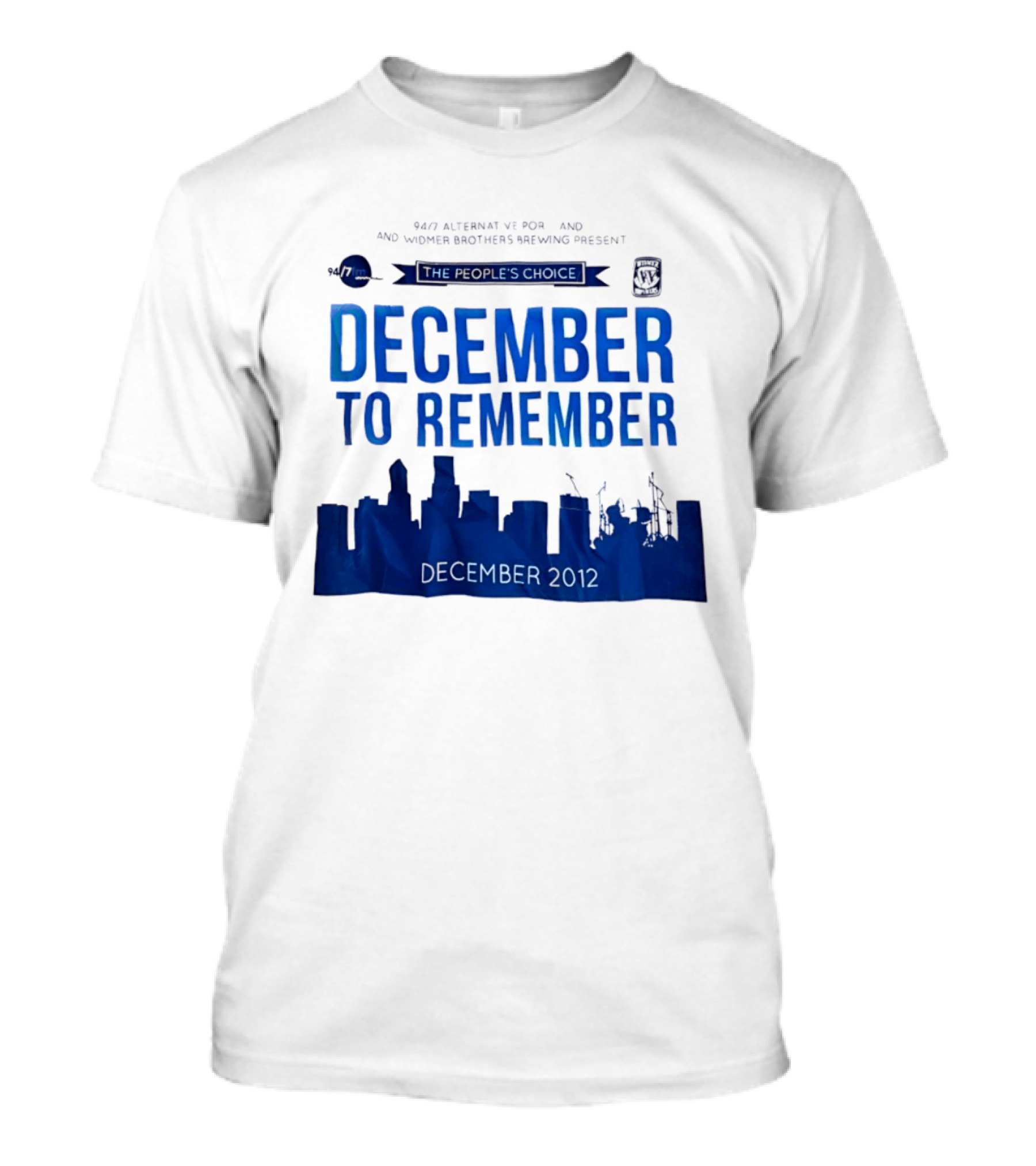 9.43 Alternative Portland Widmer Brothers Brewing December To Remember 2012 T-Shirt