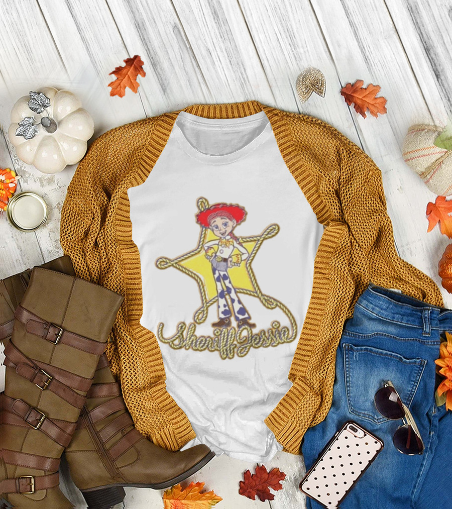 Sheriff Jessie Toy Story 5 Star Badge Rope Cowgirl T-Shirt