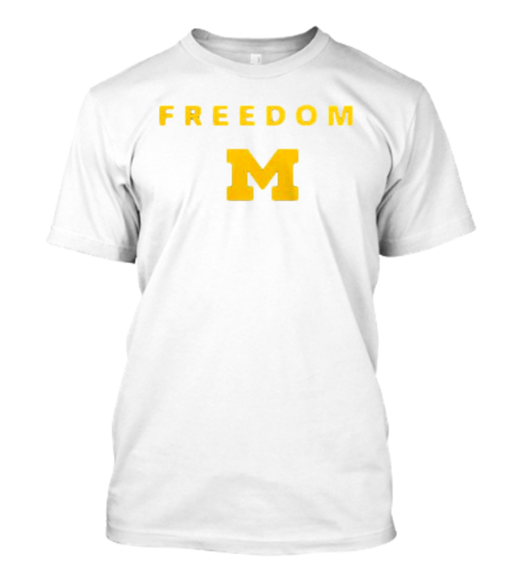 University Of Michigan Freedom M Charlie Kirk 2 Sided T-Shirt