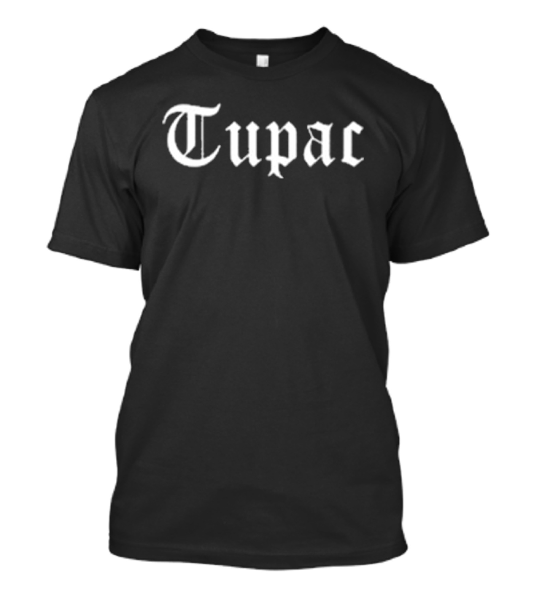 Crunk Thread Tupac Gothic Lettering Grayscale T-Shirt
