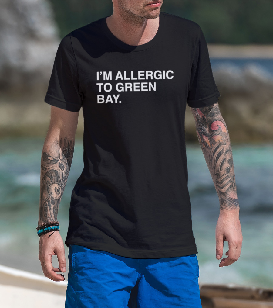 Detroit Tigers I'm Allergic To Green Bay T-Shirt