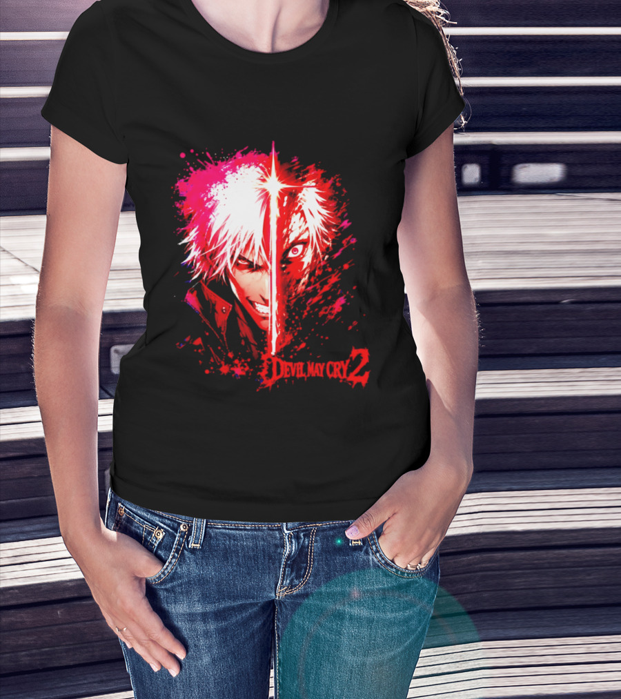 Devil May Cry 2 Dante Half Face Split T-Shirt