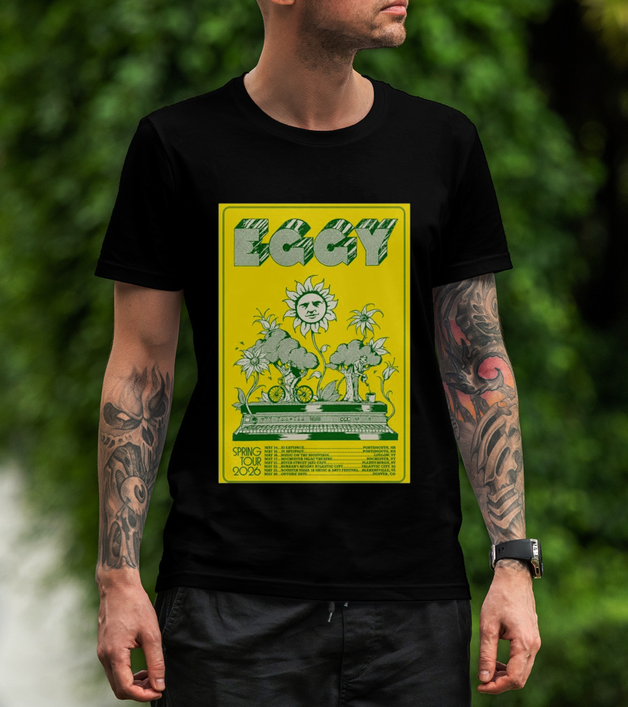 Eggy Spring Tour 2026 Concert With Sunflower And Piano T-Shirt