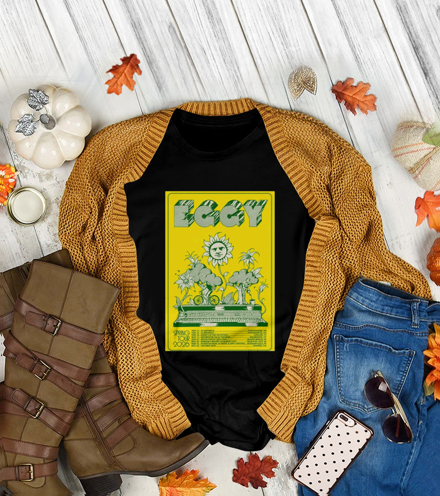 Eggy Spring Tour 2026 Concert with Sunflower and Piano T-Shirt