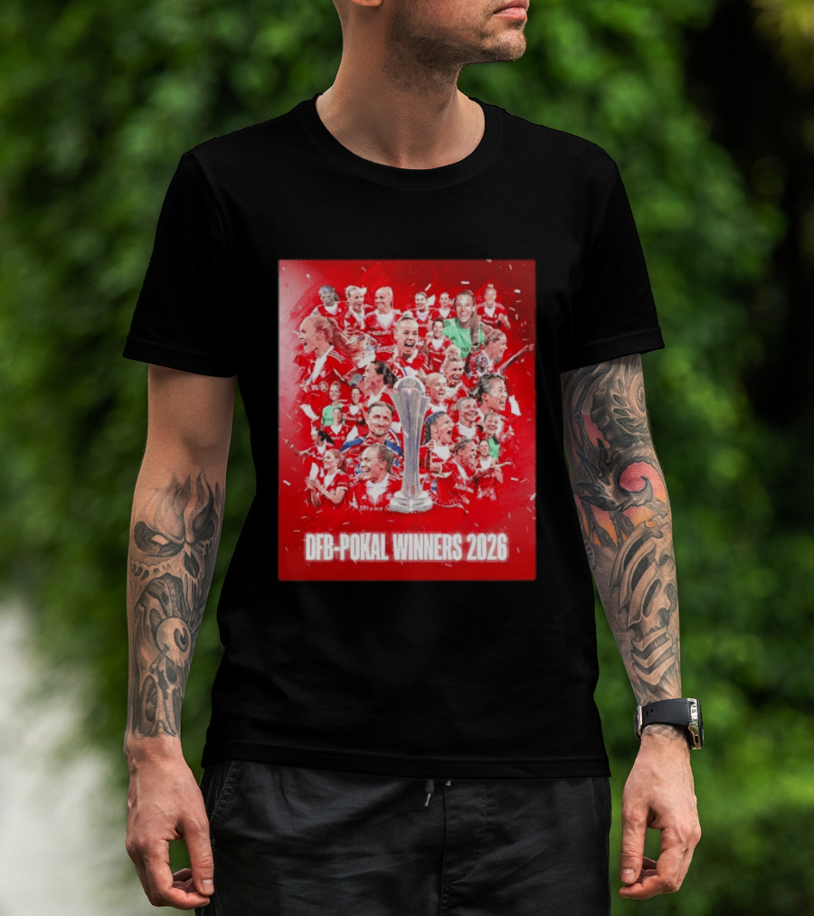 FC Bayern Frauen DFB Pokal Winners 2026 Celebration Montage T-Shirt