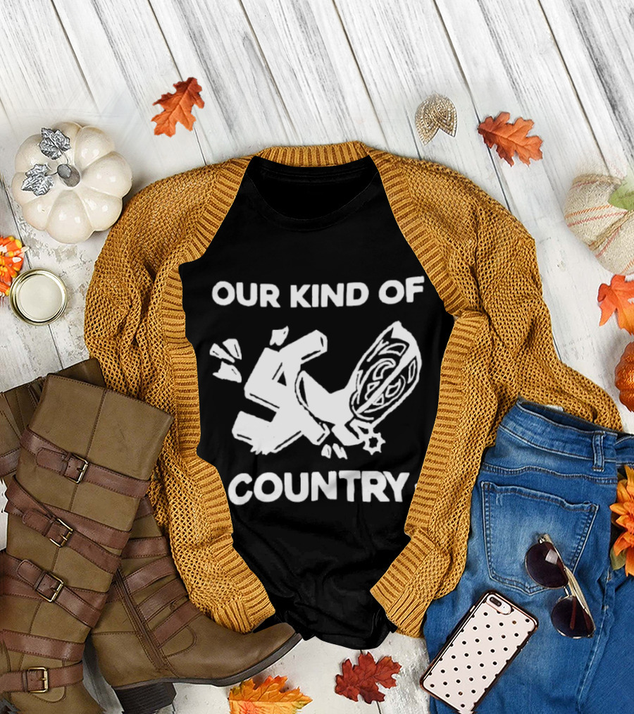 Our kind of country cowboy boot swastika T-Shirt