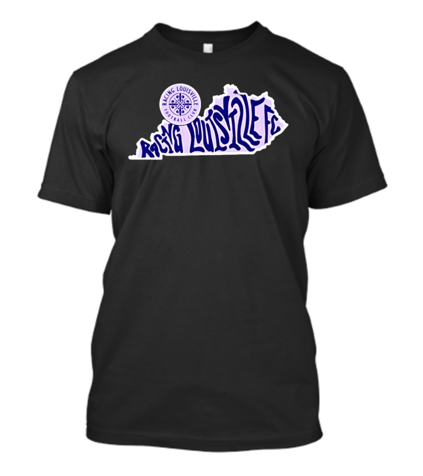 Racing Louisville FC Groovy Team State Kentucky Map T-Shirt