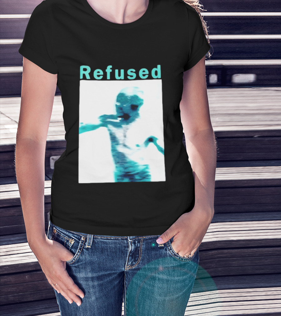 Refused Songs To The Flames Of Discontent Distorted Blue Figure T-Shirt