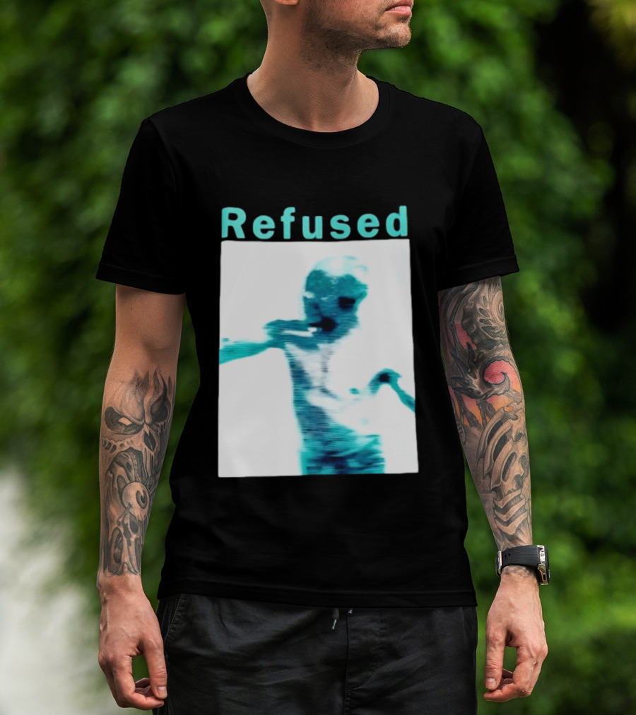 Refused Songs To The Flames Of Discontent Distorted Blue Figure T-Shirt