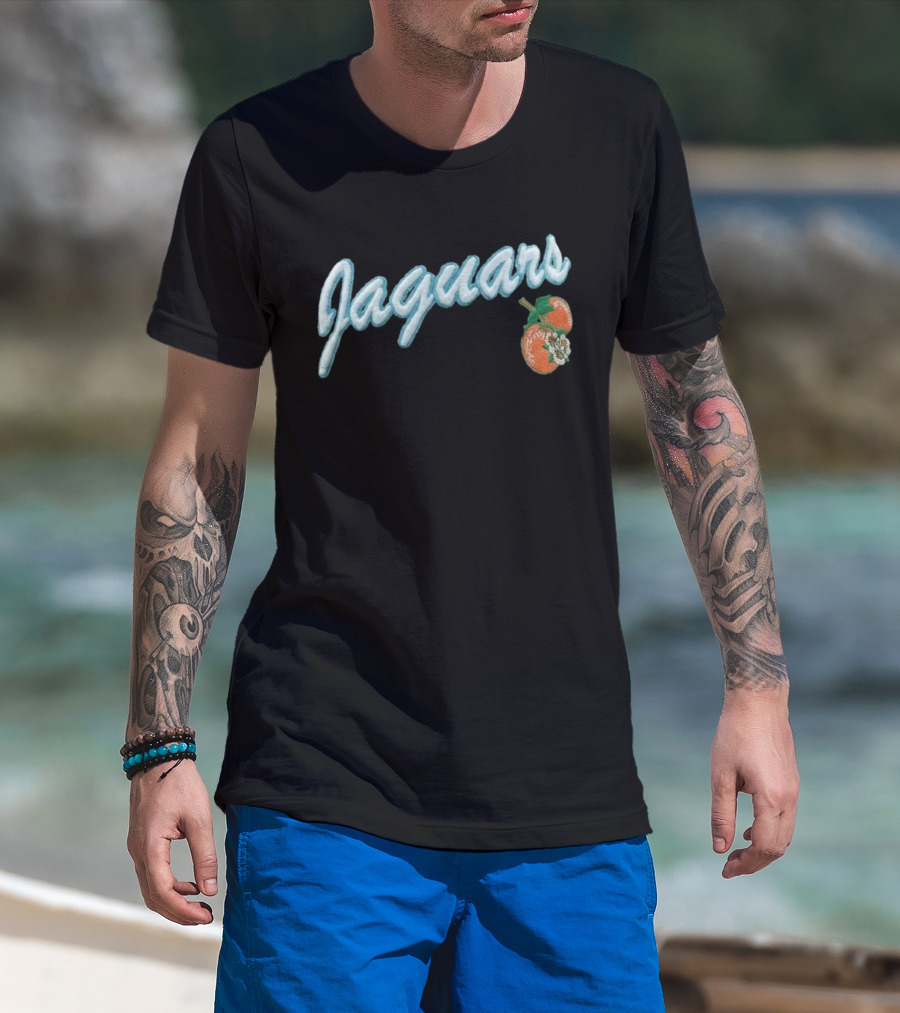 Jaguars X LAFAVRE Black Corduroy Hat Peaches Embroidery T-Shirt