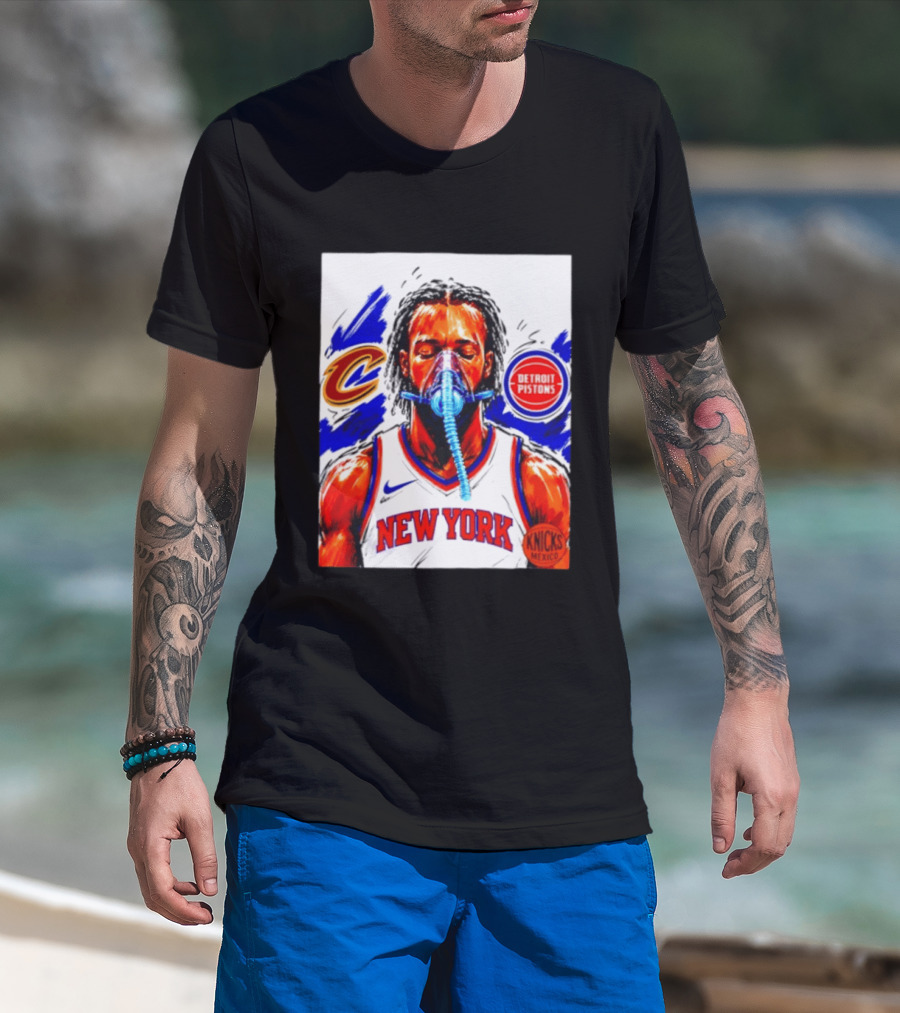 New York Knicks Jalen Brunson Vs Detroit Pistons Cleveland Cavaliers Matchup Knicks Mexico T-Shirt