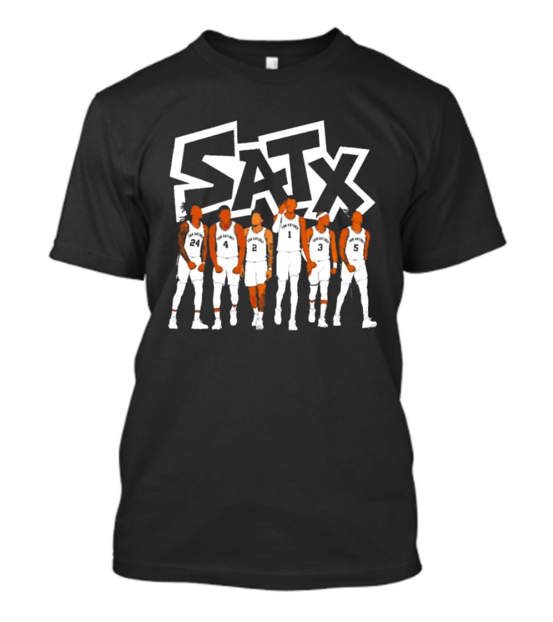 SATX San Antonio Spurs Basketball Players Team Sports T-Shirt