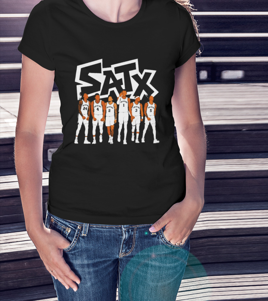 SATX San Antonio Spurs Basketball Players Team Sports T-Shirt