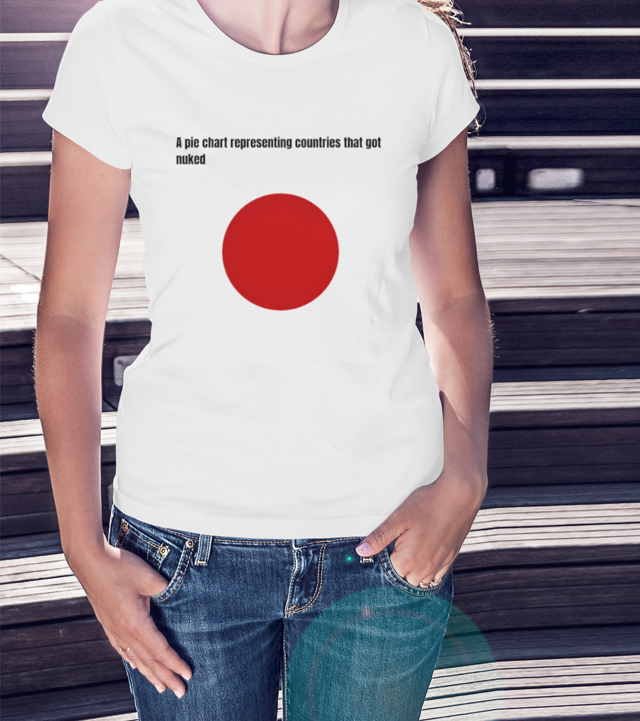 A Pie Chart Representing Countries That Got Nuked Red Circle T-Shirt