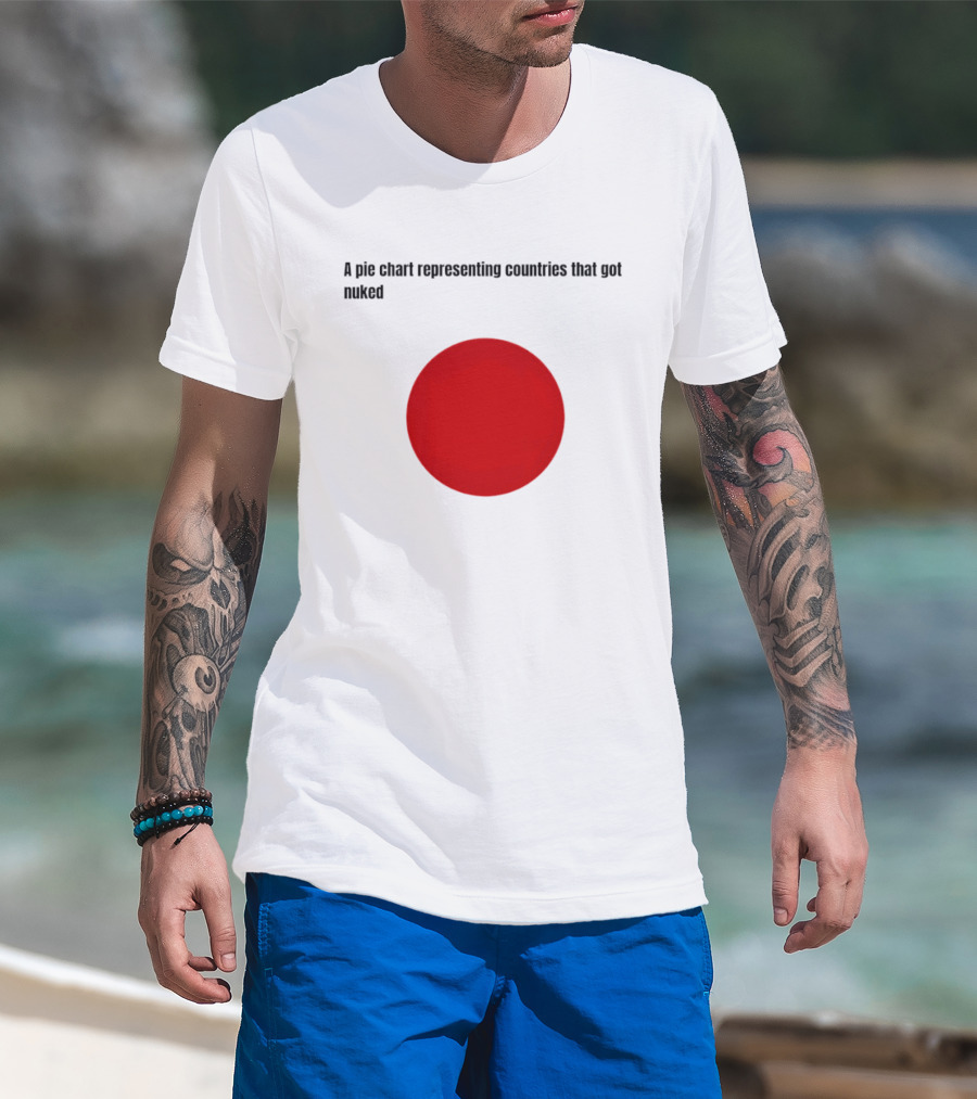 A Pie Chart Representing Countries That Got Nuked Red Circle T-Shirt