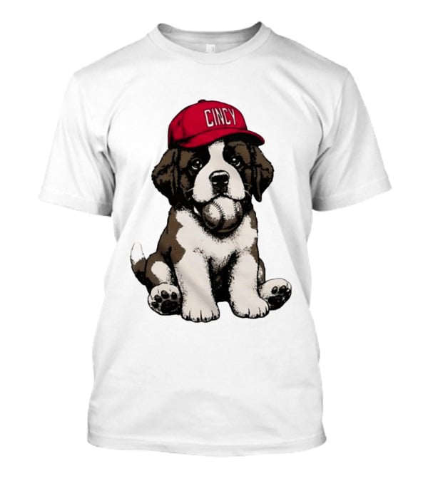 Cincinnati Reds Cincy Puppy Baseball Hat T-Shirt
