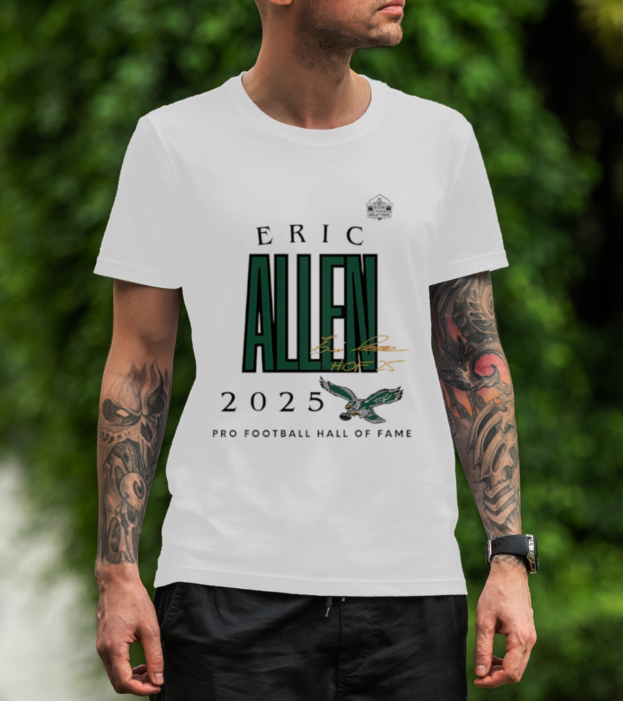 Eric Allen Philadelphia Eagles 2025 Pro Football Hall Of Fame T-Shirt