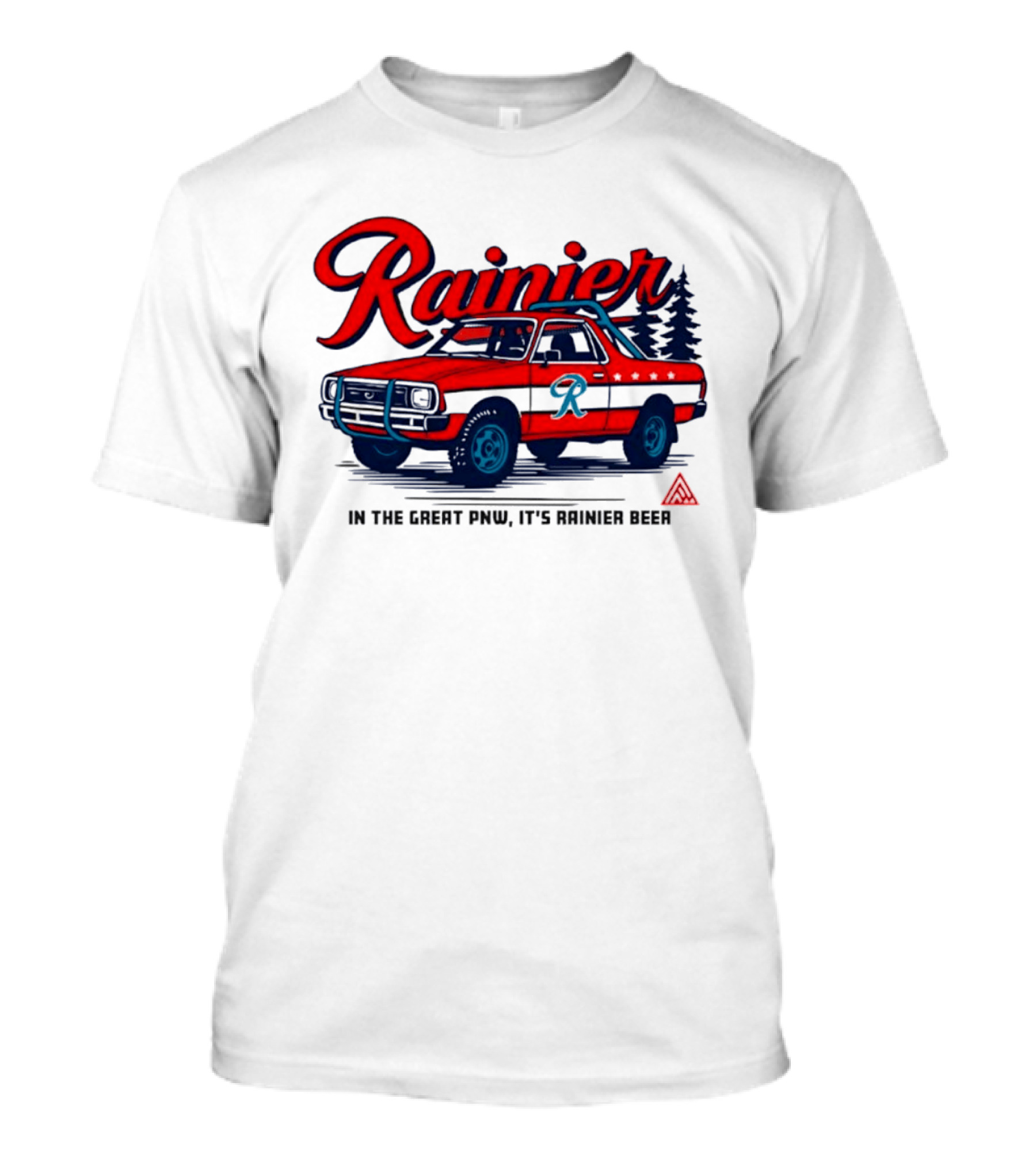 Rainier Beer Subaru Brat In The Great PNW T-Shirt