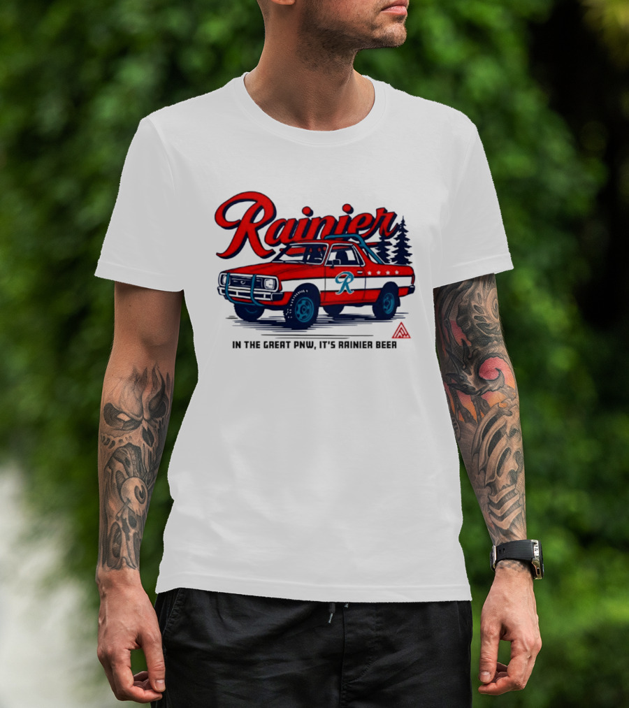 Rainier Beer Subaru Brat In The Great PNW T-Shirt