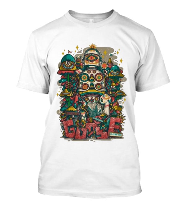 Goose London UK Tour May 22 23 2026 Psychedelic Robot Mushroom T-Shirt