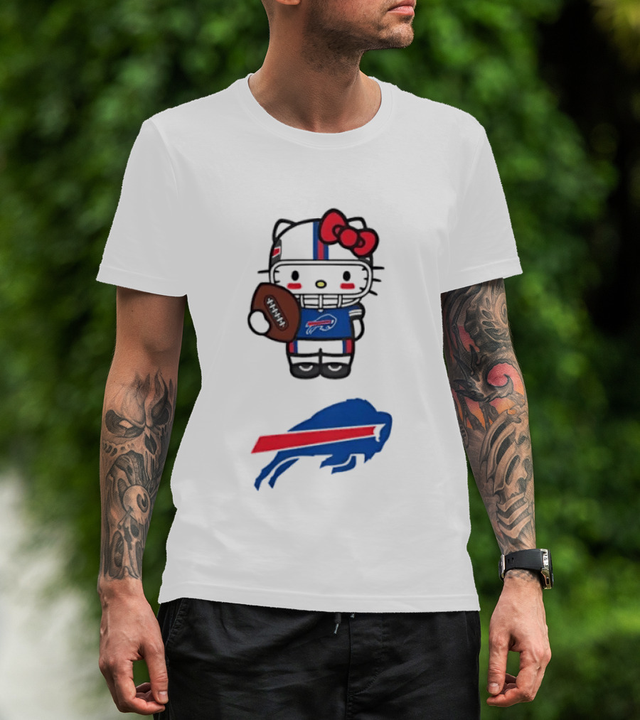 Hello Kitty Buffalo Bills Football Player Team T-Shirt