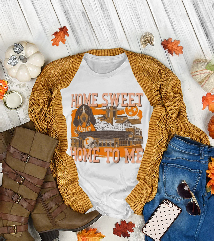 Tennessee Volunteers Home Sweet Home To Me Vols Dog Stadium Football T-Shirt