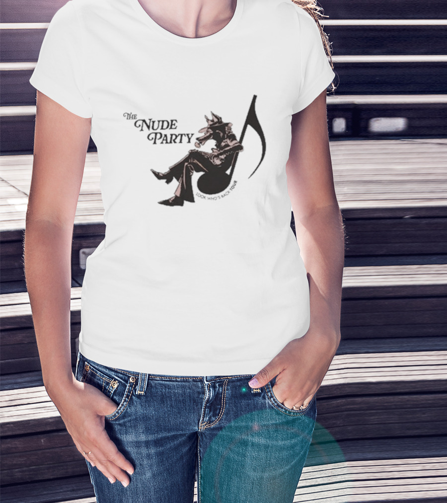 The Nude Party Look Who's Back Tour Resting Cat With Tail T-Shirt