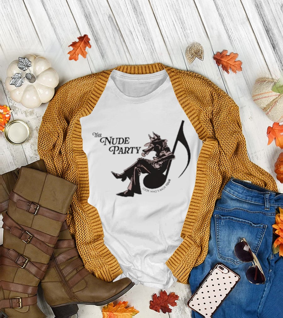 The Nude Party Look Who's Back Tour Resting Cat with Tail T-Shirt