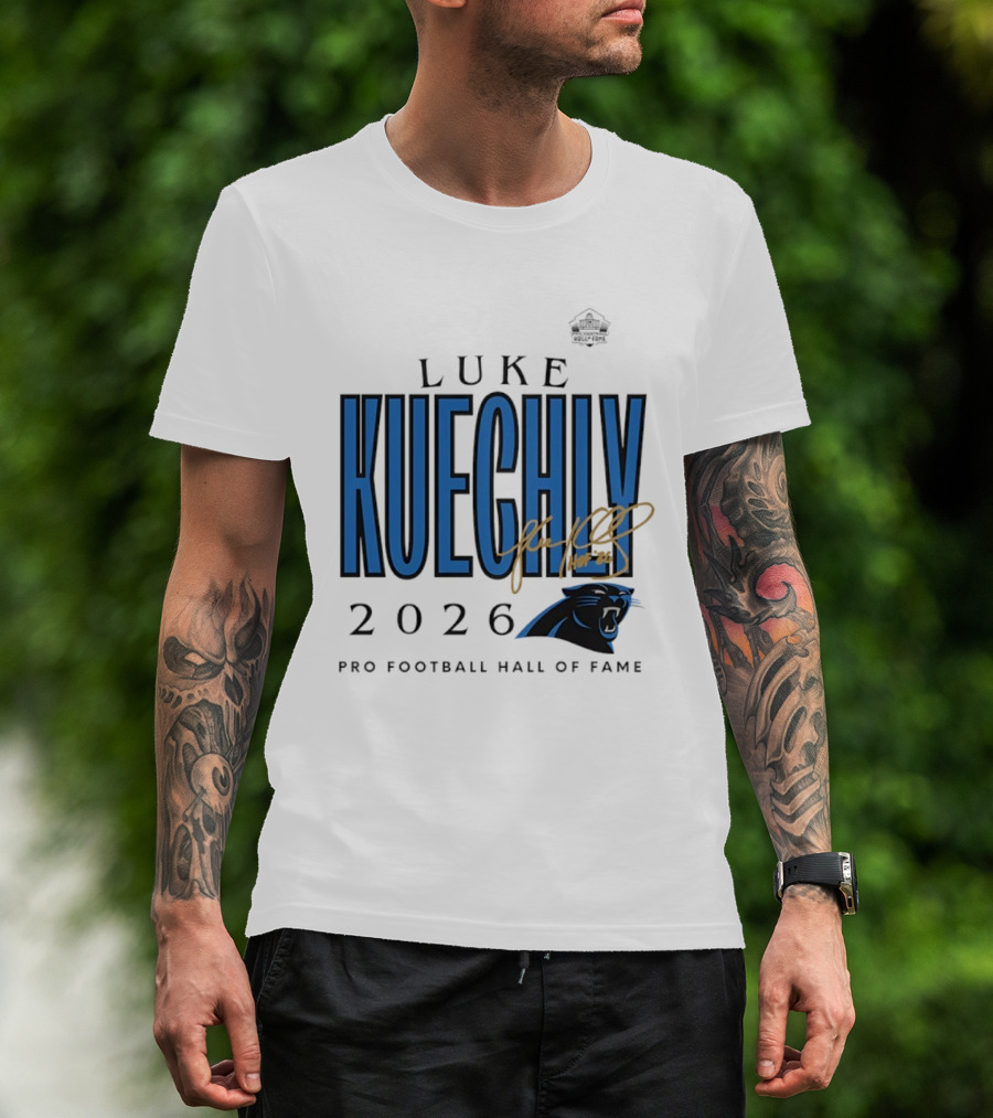 Luke Kuechly Carolina Panthers 2026 Pro Football Hall Of Fame Inductee T-Shirt