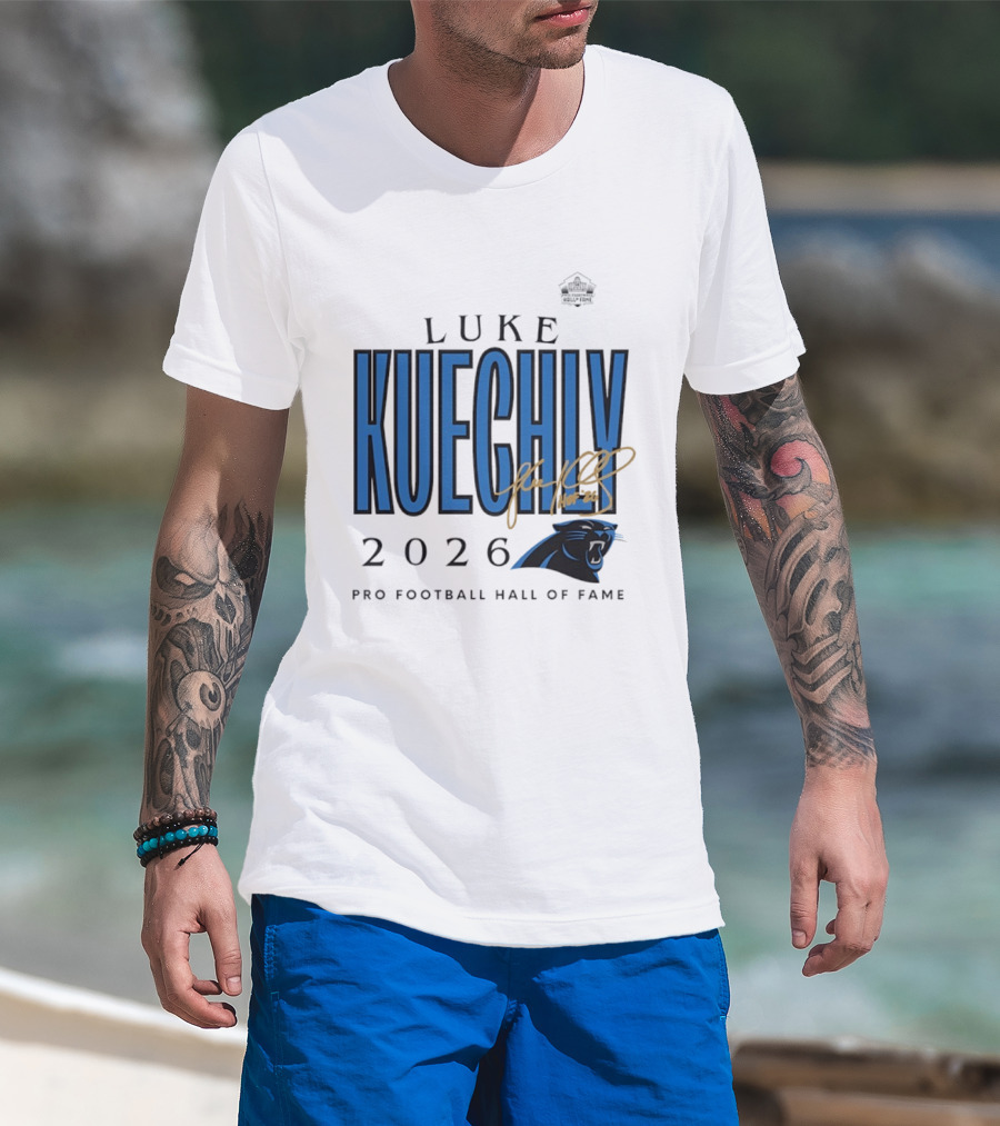 Luke Kuechly Carolina Panthers 2026 Pro Football Hall Of Fame Inductee T-Shirt