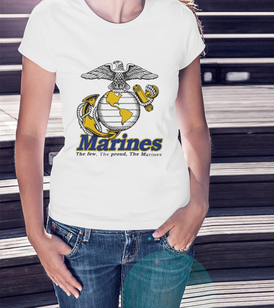 Marines The Few The Proud Eagle Globe Anchor T-Shirt