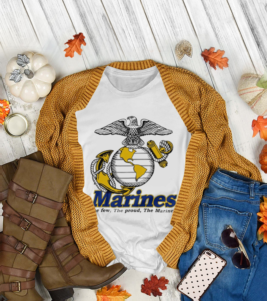 Marines The Few The Proud Eagle Globe Anchor T-Shirt