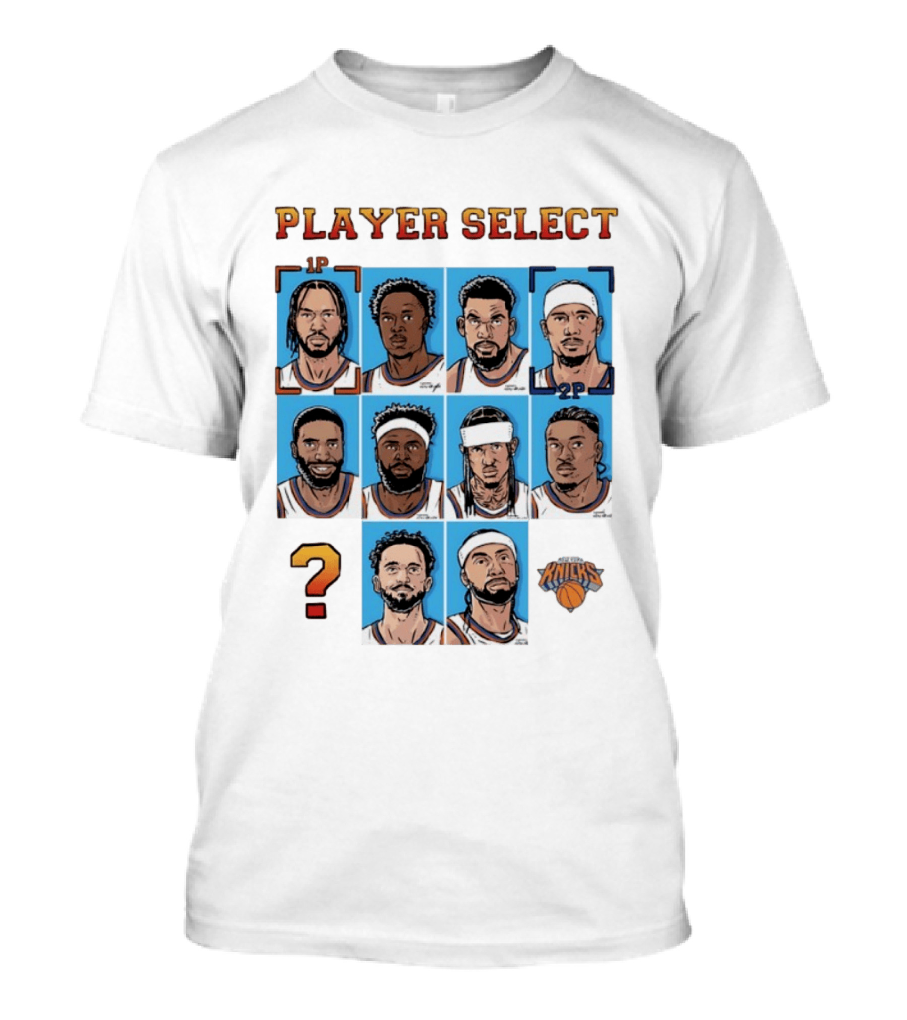 New York Knicks Player Select Collage With Iconic Team Logo And Player Portraits T-Shirt