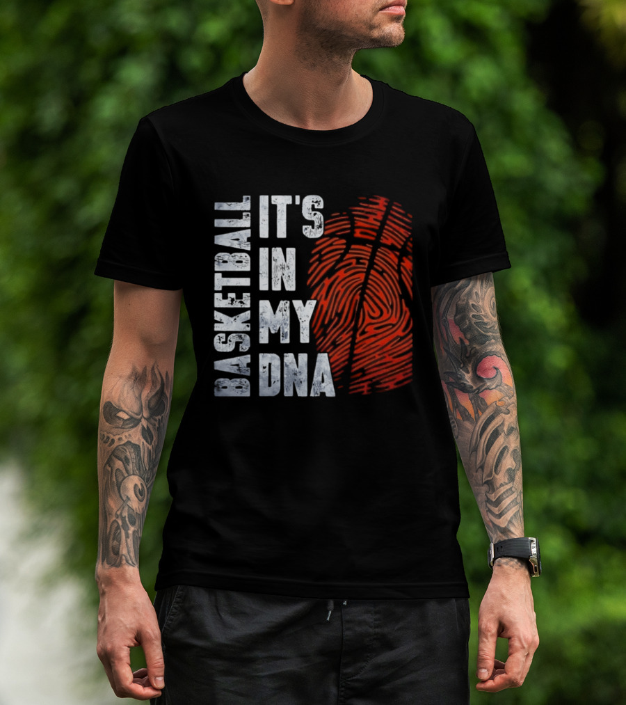 Basketball It's In My DNA Fingerprint T-Shirt