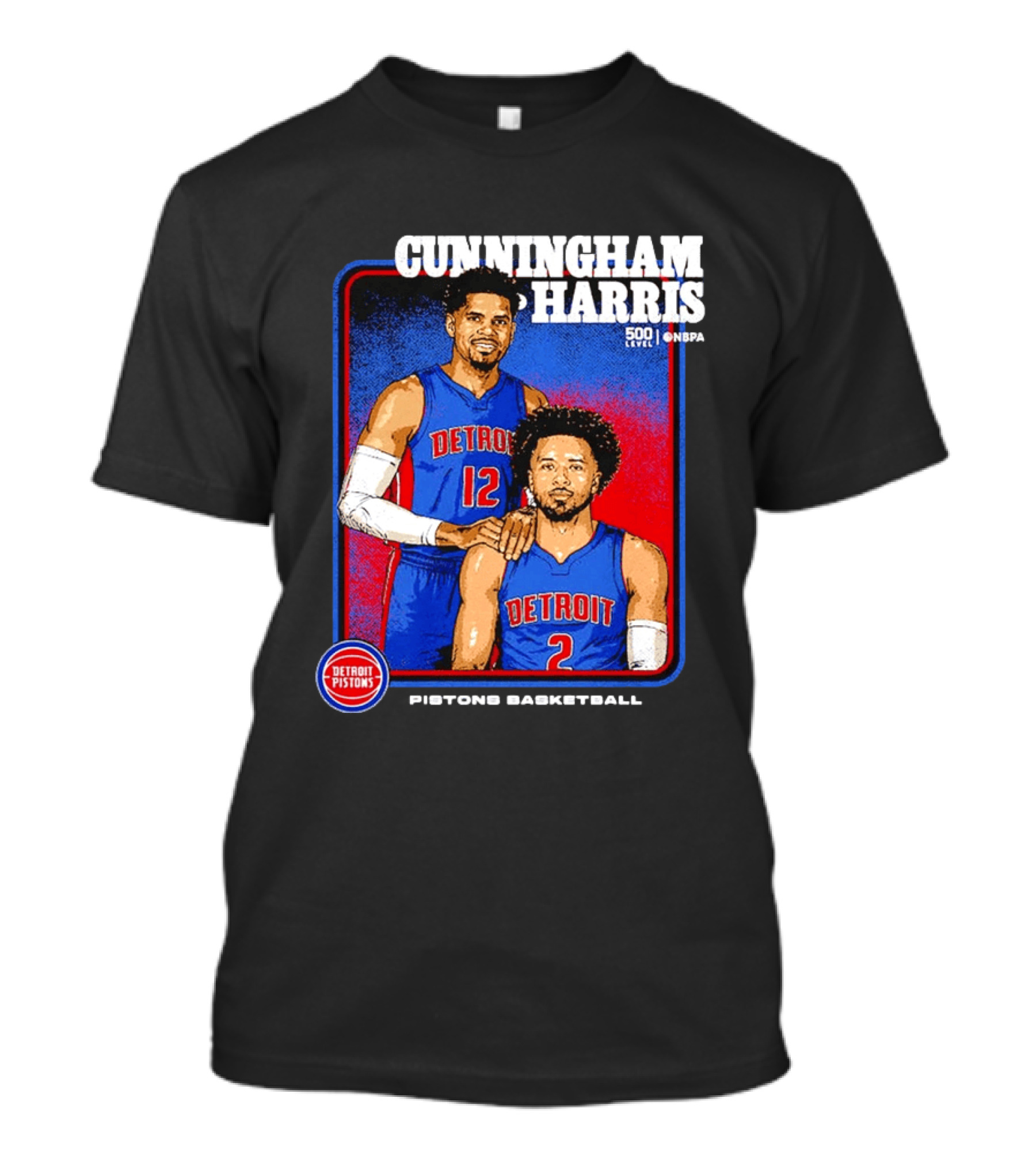 Cunningham Harris 500 Level Onepa Detroit Pistons Basketball T-Shirt