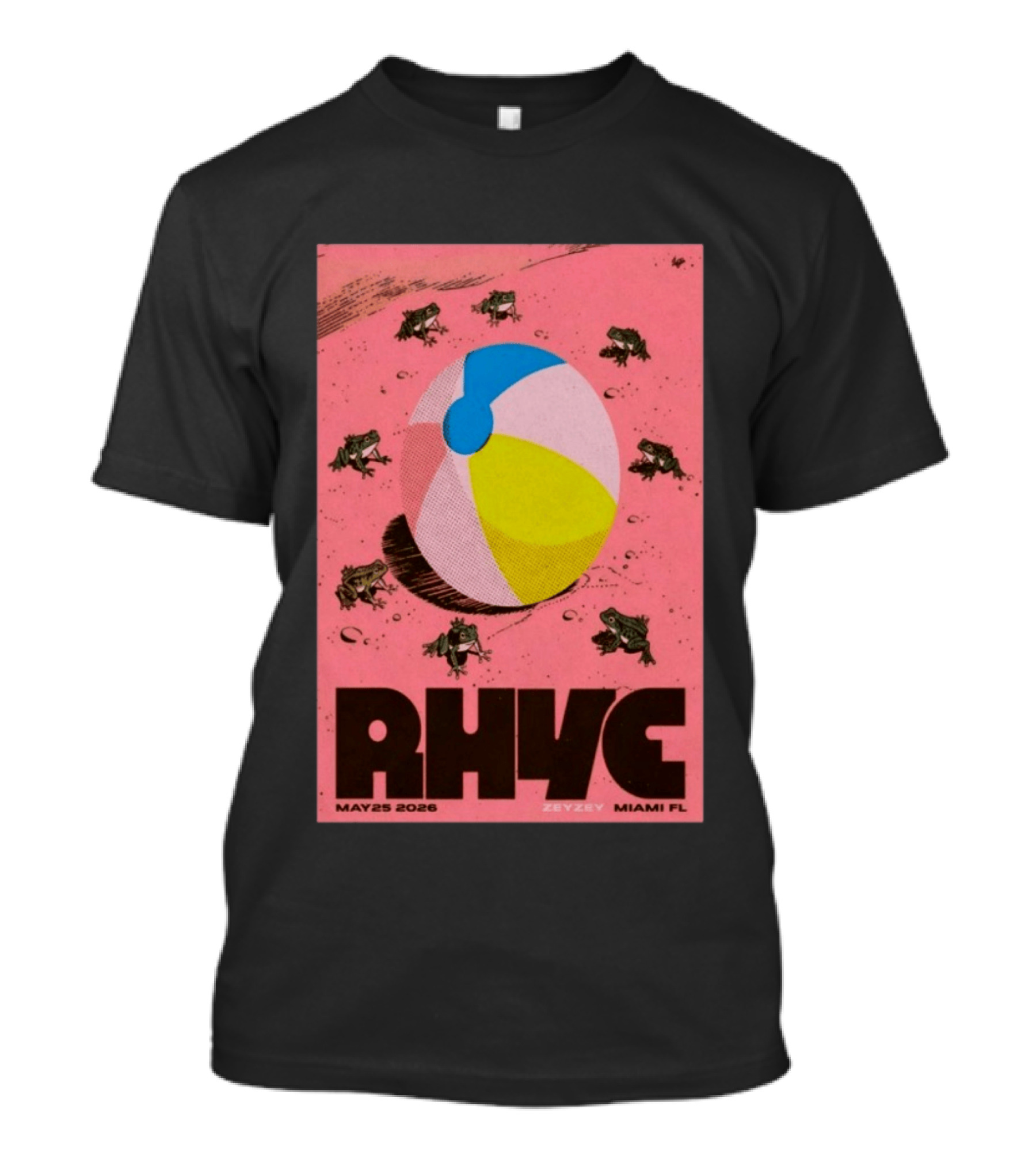 Rhye May 25 2026 ZeyZey Miami FL Tour Beach Ball Frogs T-Shirt