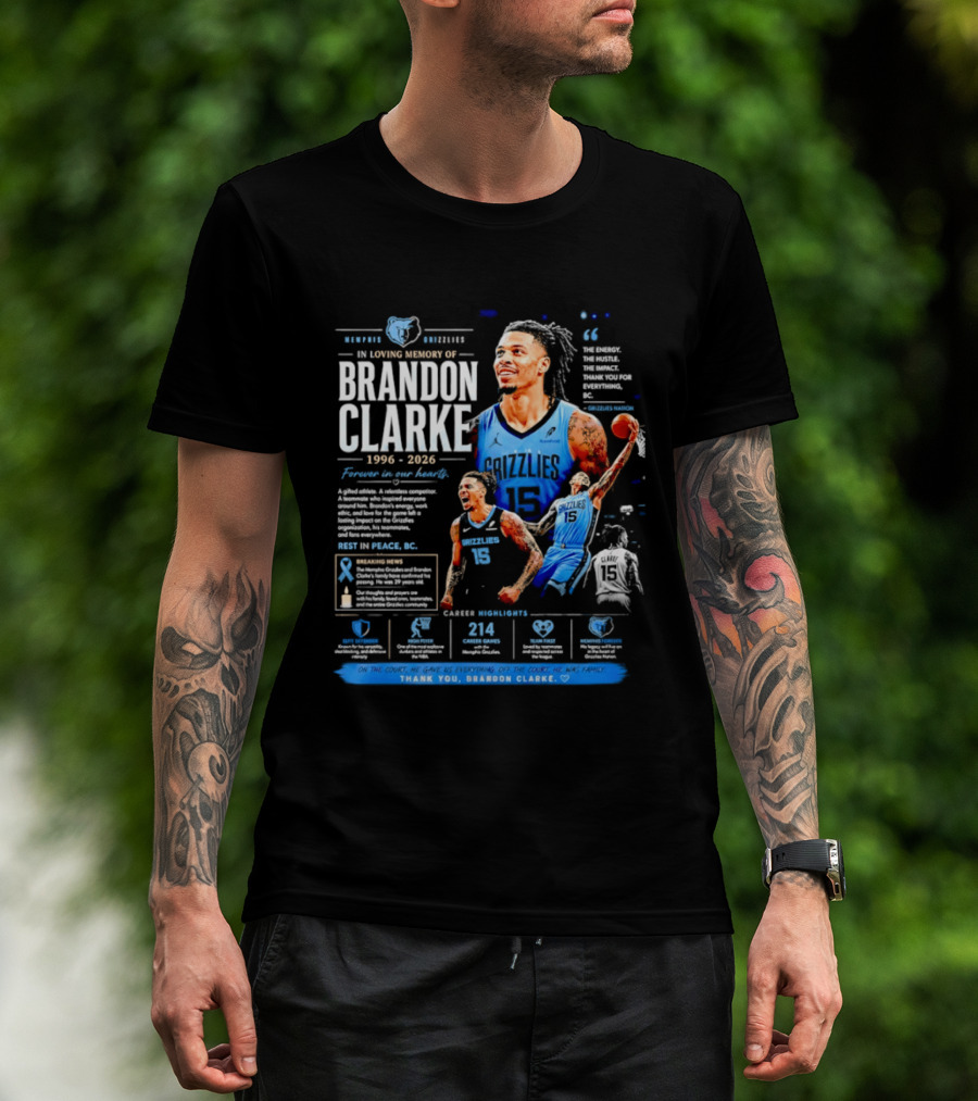 Rip Brandon Clarke Of The Memphis Grizzlies T-Shirt