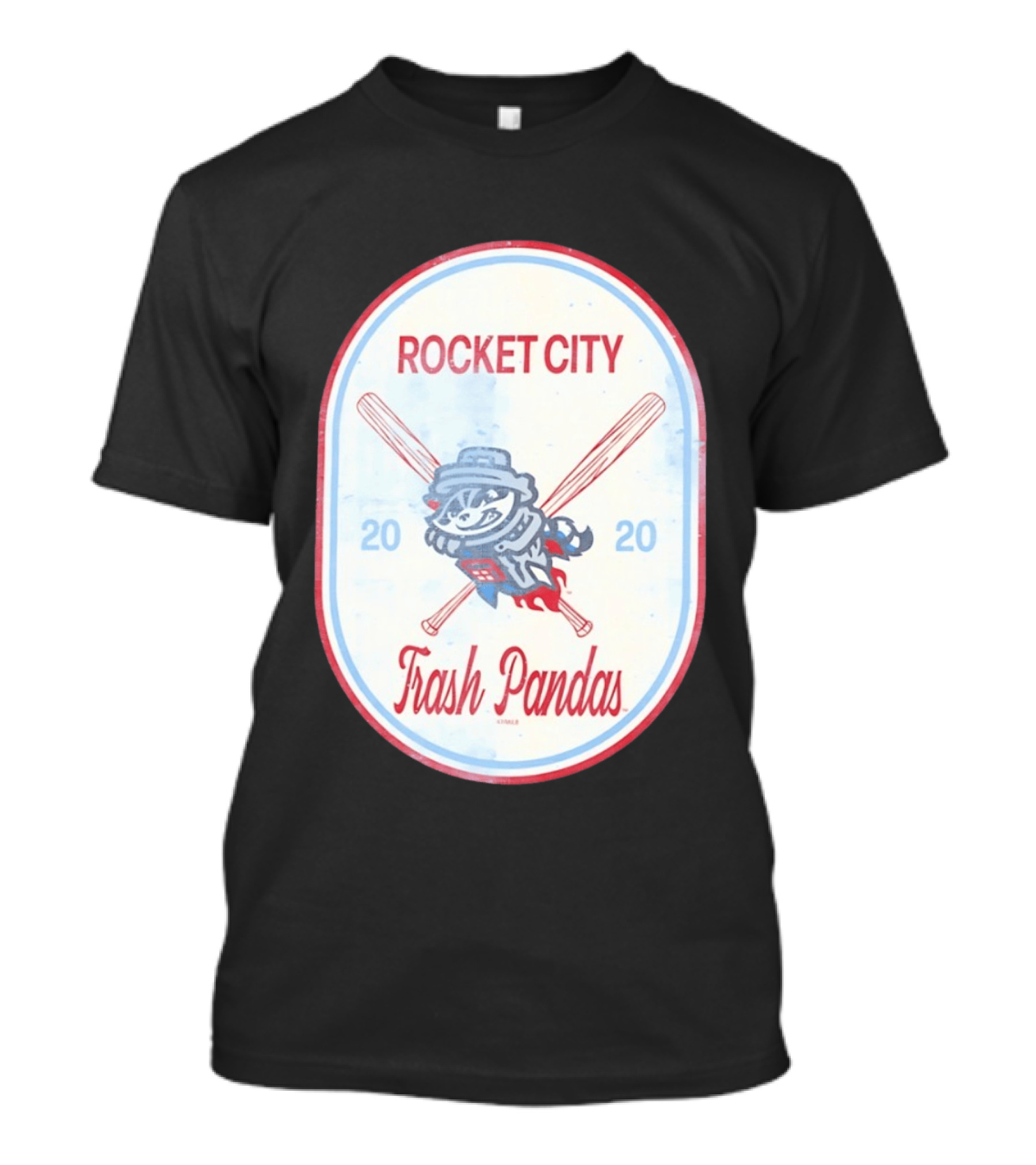 Rocket City Trash Pandas 2020 Raccoon Baseball T-Shirt