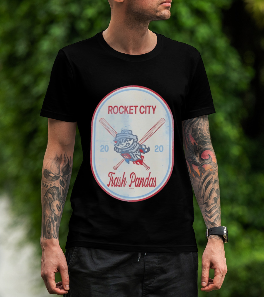 Rocket City Trash Pandas 2020 Raccoon Baseball T-Shirt