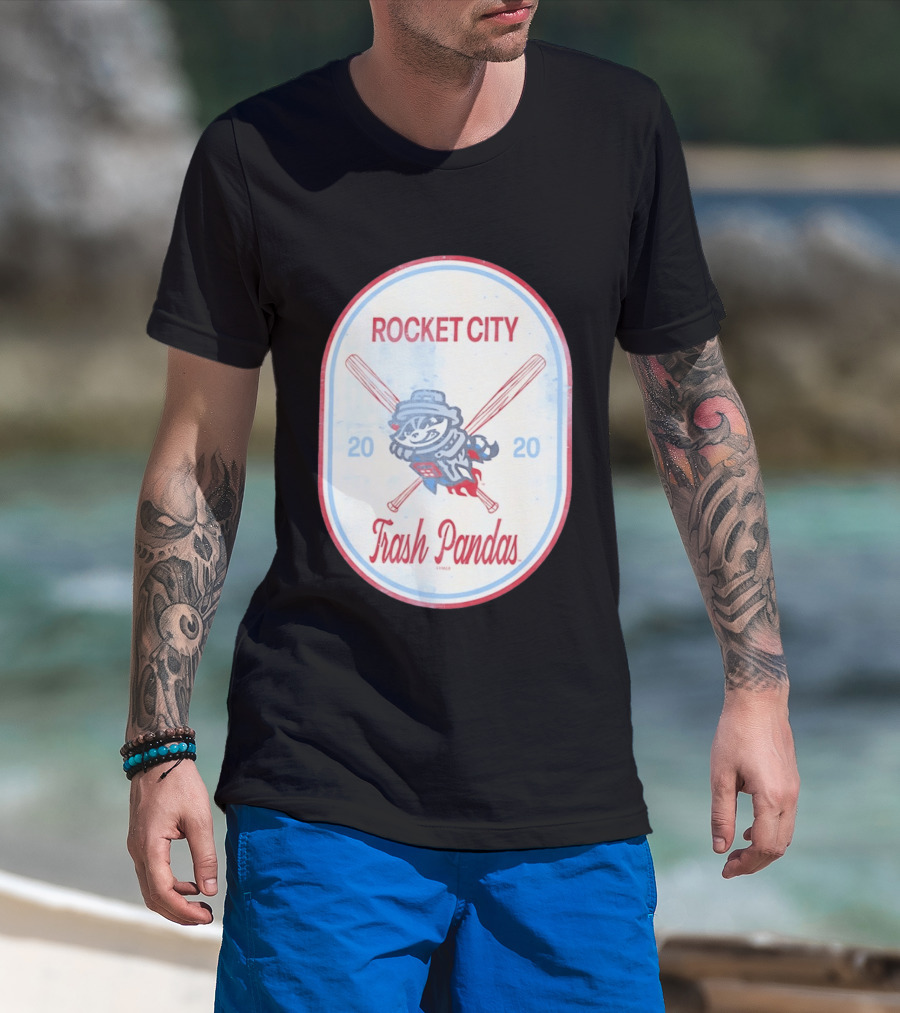 Rocket City Trash Pandas 2020 Raccoon Baseball T-Shirt